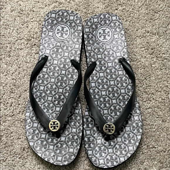 Tory Burch Reva Rubber Patterned Flip Flops Sandals Size 11 - Picture 6 of 6